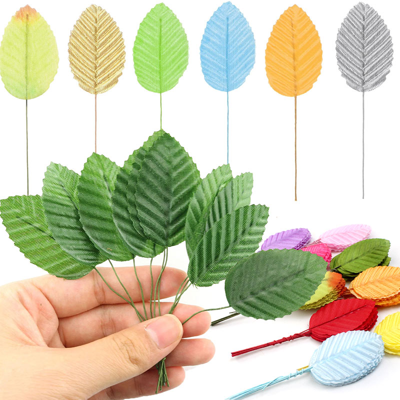 Artificial Hanging Plants - 50/100/200Pcs Artificial Silk Rose Leaves Faux