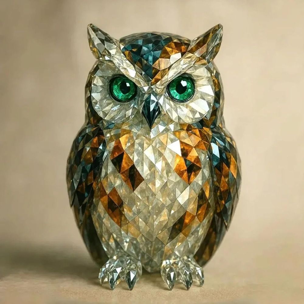Home Decor Modern Organic - Handmade Crystal Animal Figurine Collection Cat