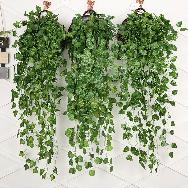 Artificial Hanging Plants - 90cm Artificial Green Radish Wall Hanging