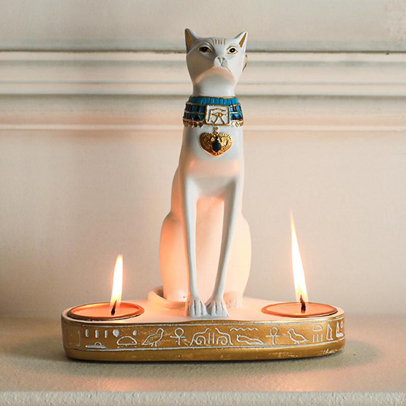 Egyptian Cat Candlestick Resin - Home Decor Modern Organic recension och pris