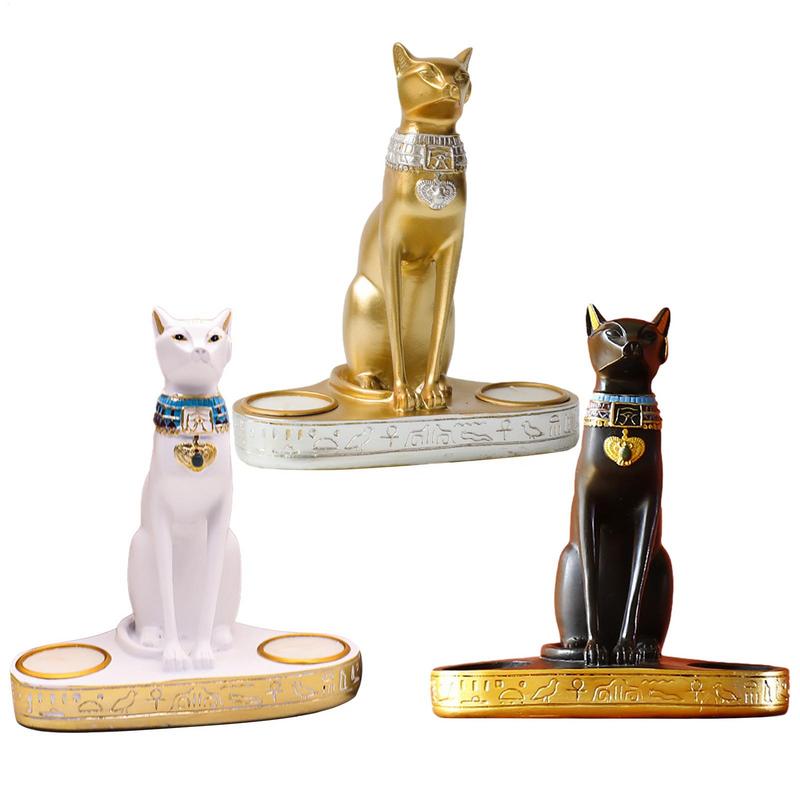 Egyptian Cat Candlestick Resin - Home Decor Modern Organic recension och pris