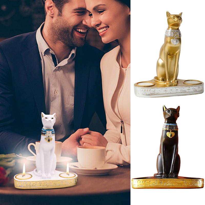 Egyptian Cat Candlestick Resin - Home Decor Modern Organic recension och pris