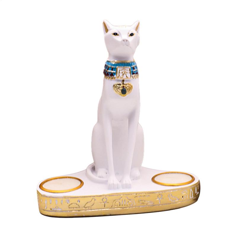 Egyptian Cat Candlestick Resin - Home Decor Modern Organic recension och pris