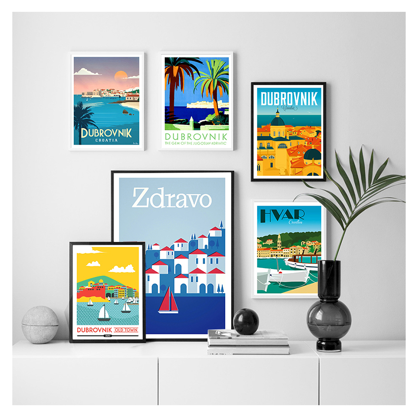 Travel Poster Canvas Painting  - Home Decor Zagreb recension och pris