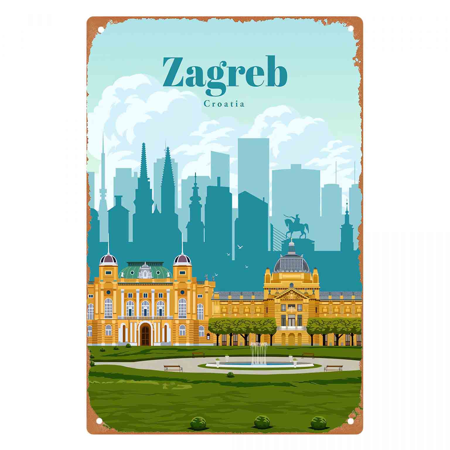 2D FLAT 1pc Zagreb Croatia Cit - Home Decor Zagreb recension och pris