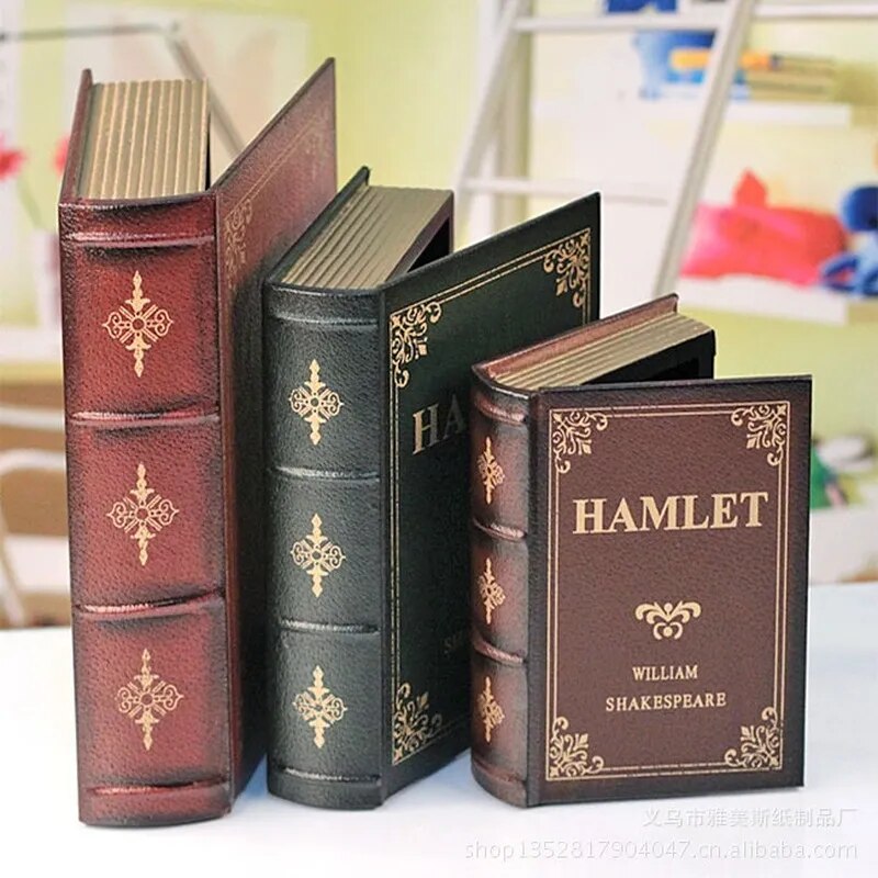 3PCS Fake Books Decoration Woo - Home Decor Modern Organic recension och pris