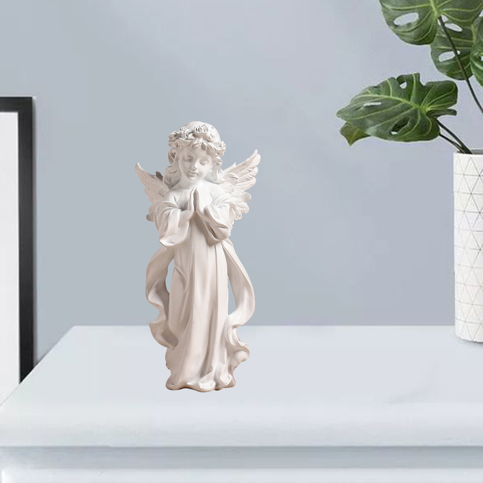Cute Resin Praying Angel Figur - Home Decor Modern Organic recension och pris