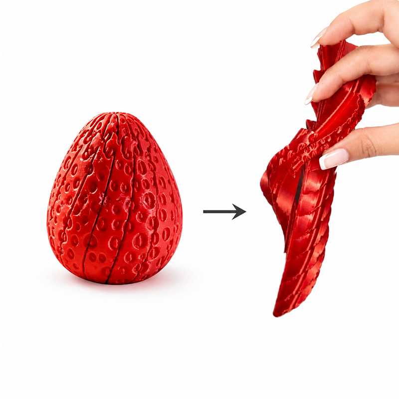 Twisted Strawberry Egg 3d Prin - Home Decor Modern Organic recension och pris