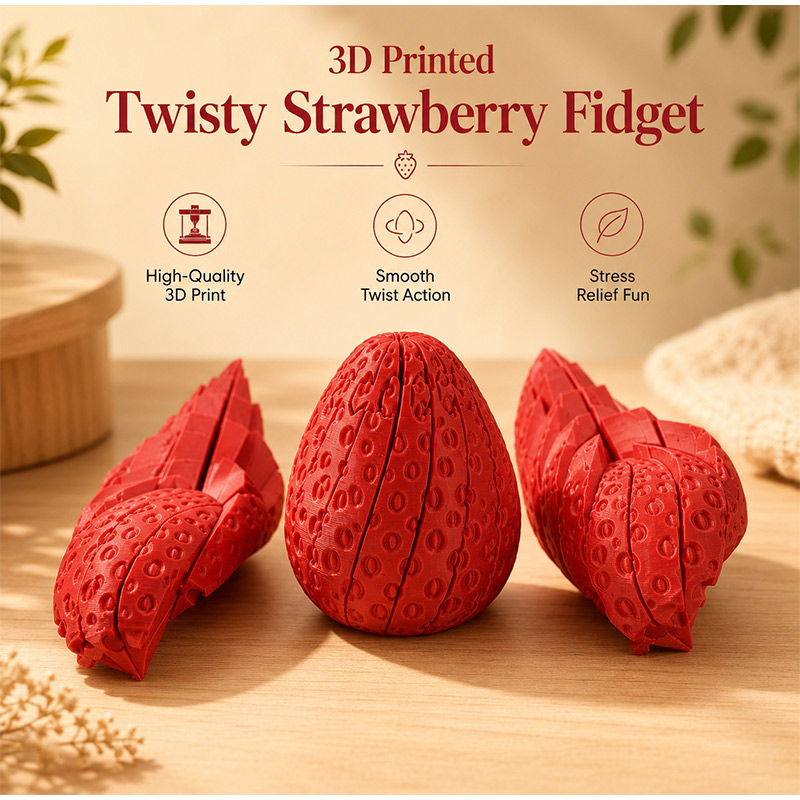 Twisted Strawberry Egg 3d Prin - Home Decor Modern Organic recension och pris