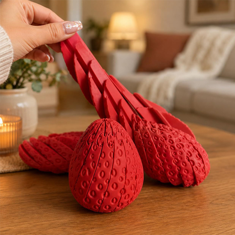 Twisted Strawberry Egg 3d Prin - Home Decor Modern Organic recension och pris