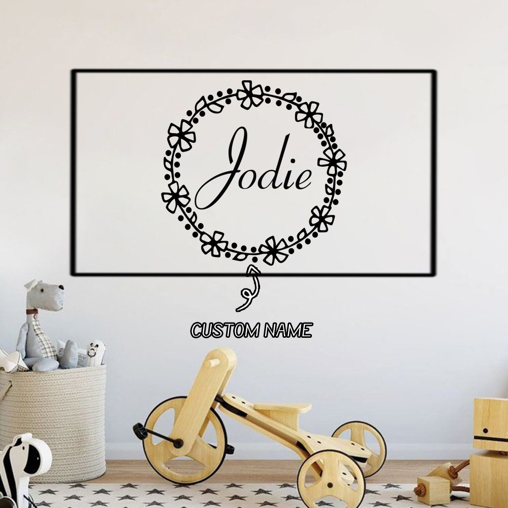 1PC Lovely Wreath Custom Text  - Home Decor Sticker recension och pris
