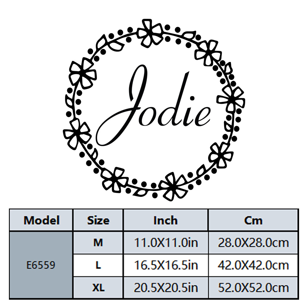 1PC Lovely Wreath Custom Text  - Home Decor Sticker recension och pris