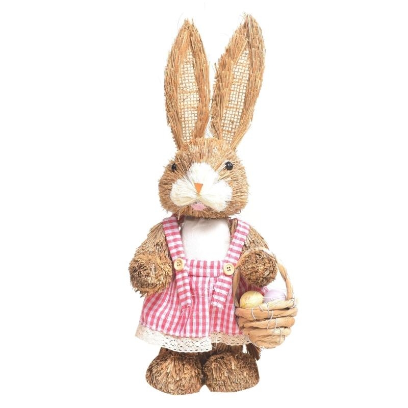 Straw Rabbit Bunny Decorations - Home Decor Modern Organic recension och pris