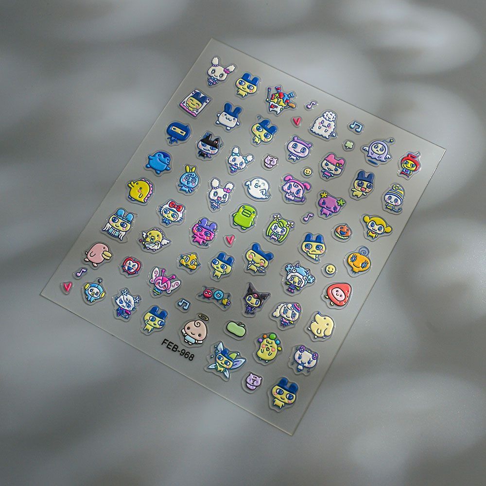Tamagotchi Cartoon 3D Embossed - Home Decor Sticker recension och pris