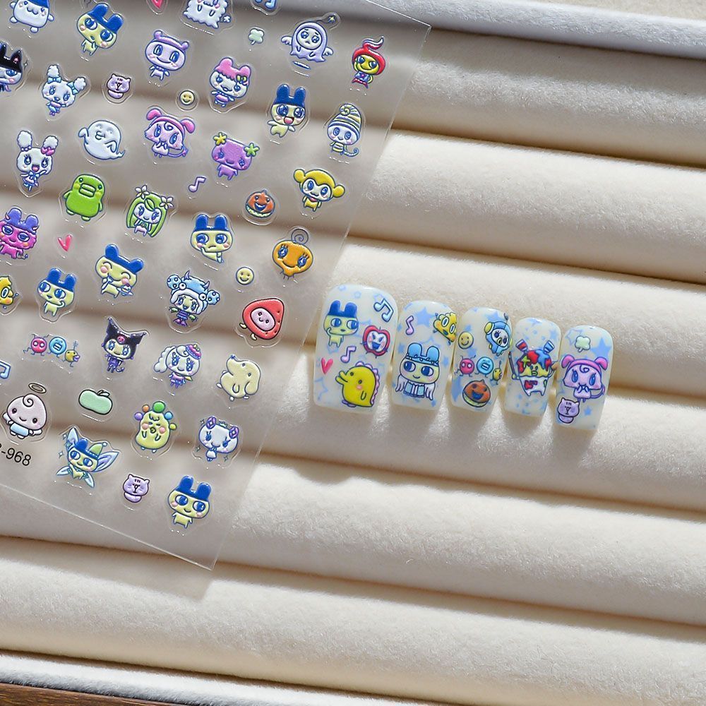 Tamagotchi Cartoon 3D Embossed - Home Decor Sticker recension och pris