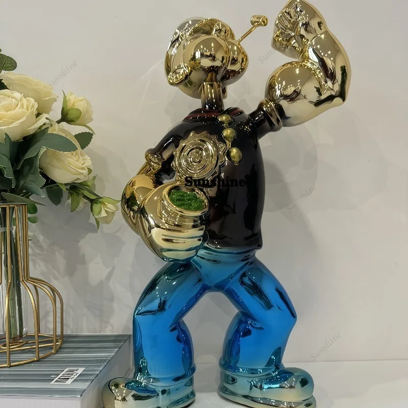 Electroplated Popeye Figurine  - Home Decor Modern Organic recension och pris