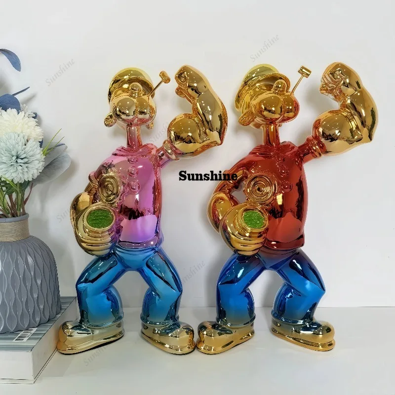 Electroplated Popeye Figurine  - Home Decor Modern Organic recension och pris