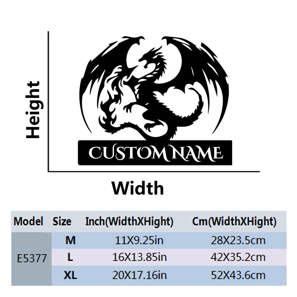 1PC Cute Dragon Custom Text Na - Home Decor Sticker recension och pris