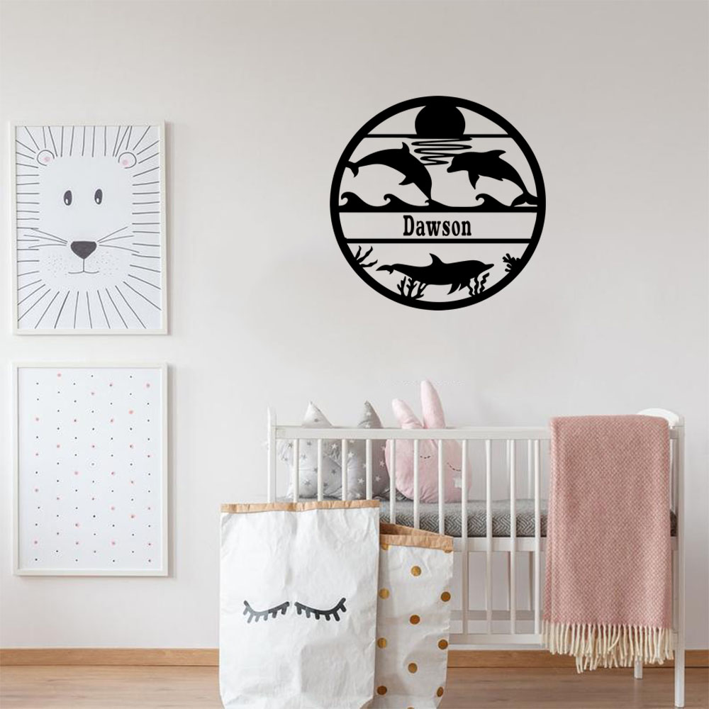 1PC NEW Dolphin Customizable N - Home Decor Sticker recension och pris