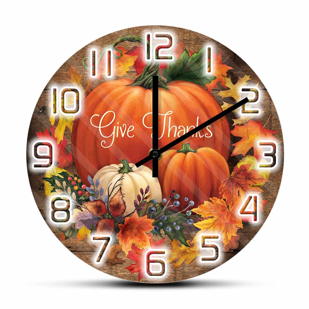 Give Thanks Blessed Wall Clock - Home Decor Design Ideas recension och pris
