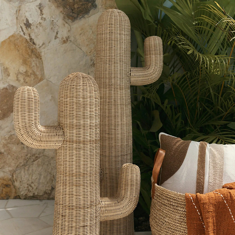 Handmade Rattan Floor Cactus S - Home Decor Modern Organic recension och pris