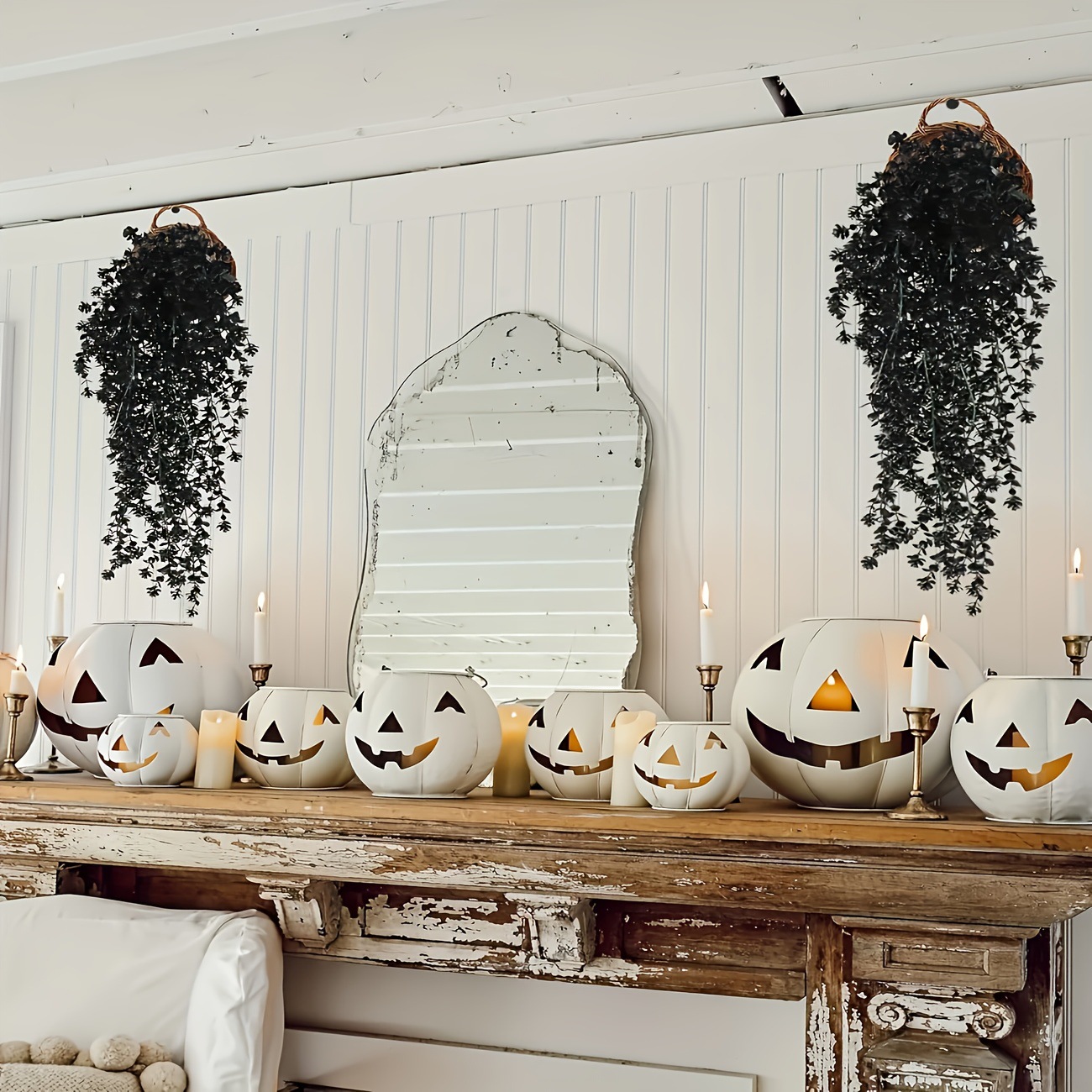 6pcS Halloween Black Artificia - Artificial Hanging Plants recension och pris