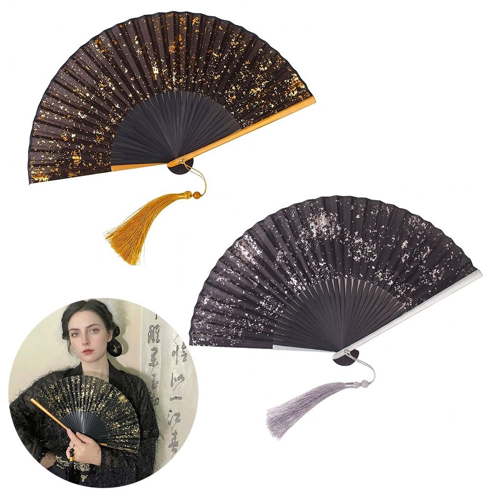 Portable 6inch Folded Fan Gold - Bamboo Photo Frame recension och pris