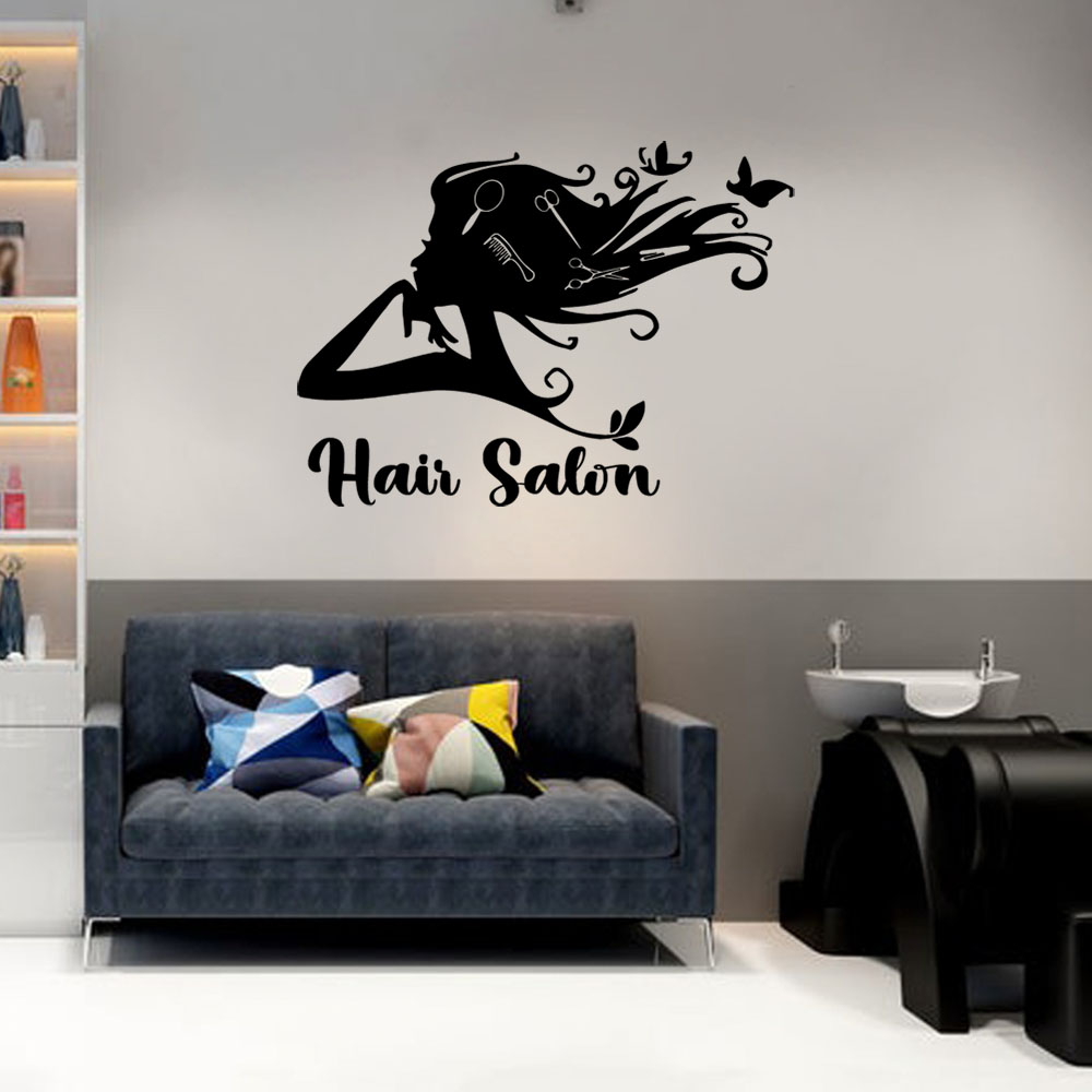 1PC Colorful Hairdressing Cust - Home Decor Sticker recension och pris
