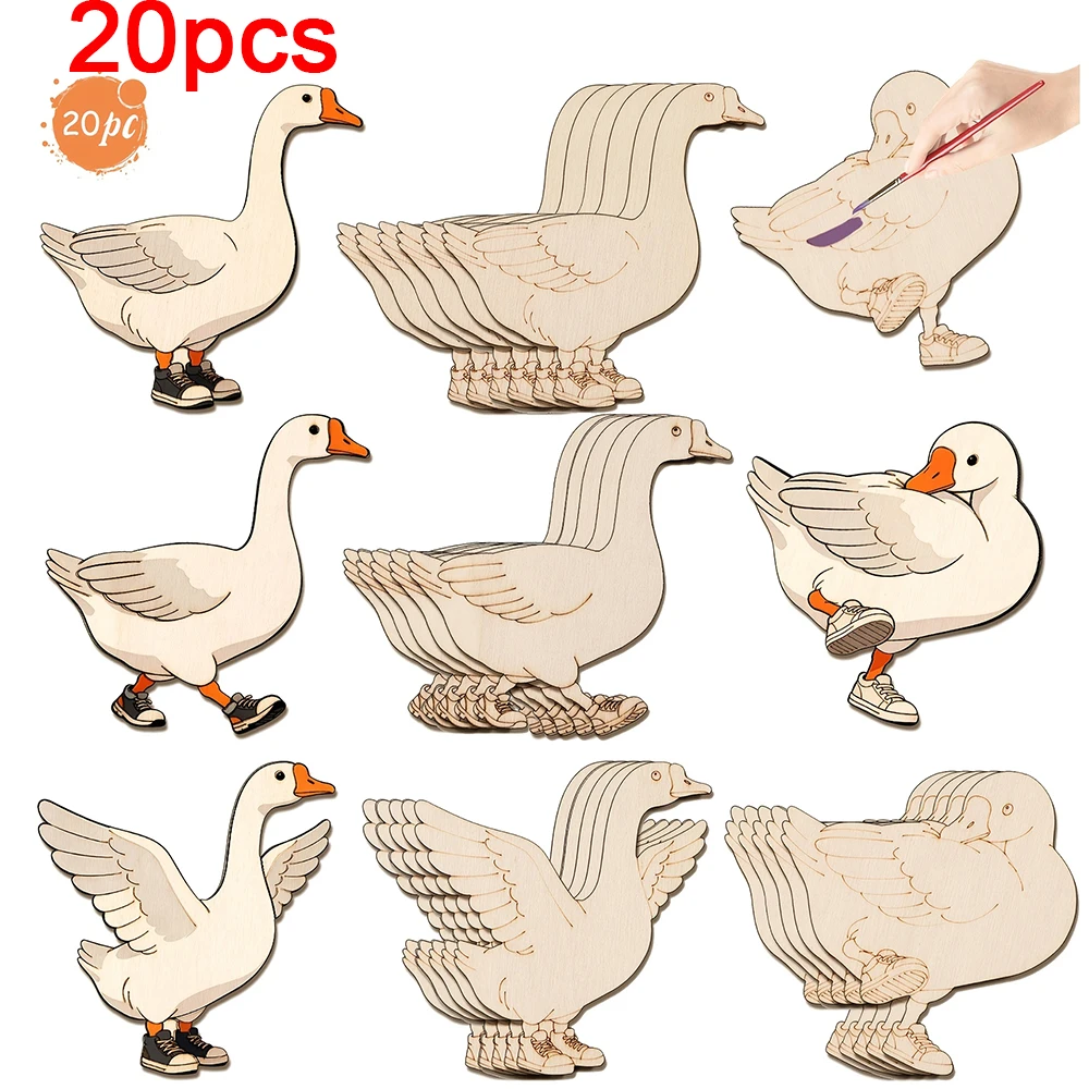 20pcs Unfinished Wooden Craft  - Home Decor Painting recension och pris